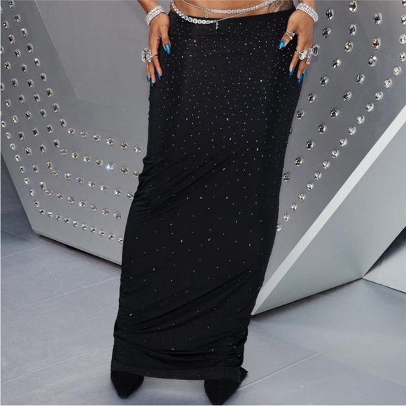 SKIMS X SWAROVSKI JELLY SHEER TUBE SKIRT